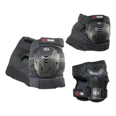 Kit Completo Proteção Patins Skate Traxart Dr029 Preto Pro