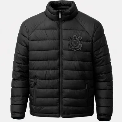 Jaqueta Corinthians Puffer All Black Masculino Oficial