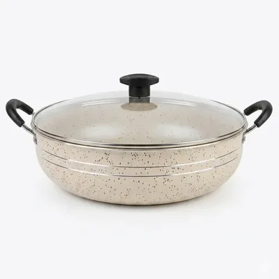 Frigideira Wok Silver Lines Antiaderente Com Alças + Tampa.