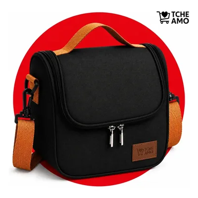 Bolsa Isotérmica Térmica Lancheira Marmita Sacola Para Academia Trabalho Escola E Passeios Alça Removivel Qualidade Tche Amo Cor Preta