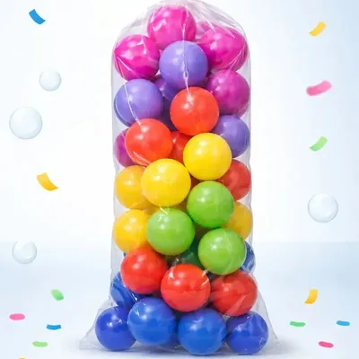Pacote De 50 Bolinhas Coloridas Para Festa Infantil