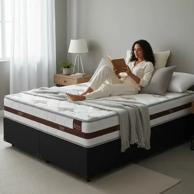 Cama Box Com Colchão Molas Ensacadas Anjos Classic Queen 158