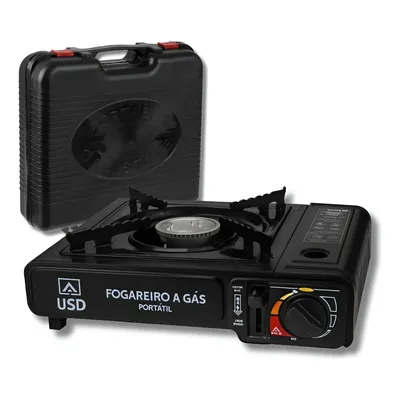 Fogareiro Portátil Usd Camping Acendimento Automático Com Maleta