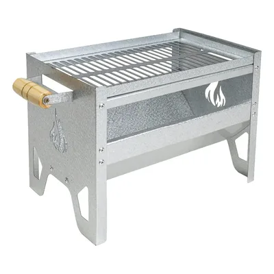 Churrasqueira Portatil Carvão Grelha Grill Camping Pesca Preto