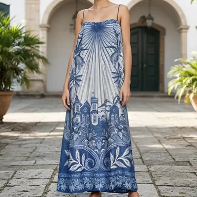 Vestido Longo Farm Rio Afeto Tropical