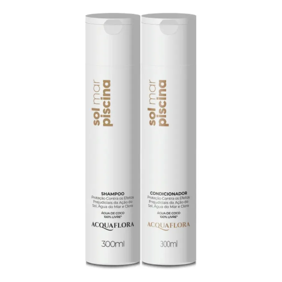 Shampoo E Condicionador Acquaflora Piscina, Sol E Mar 300ml