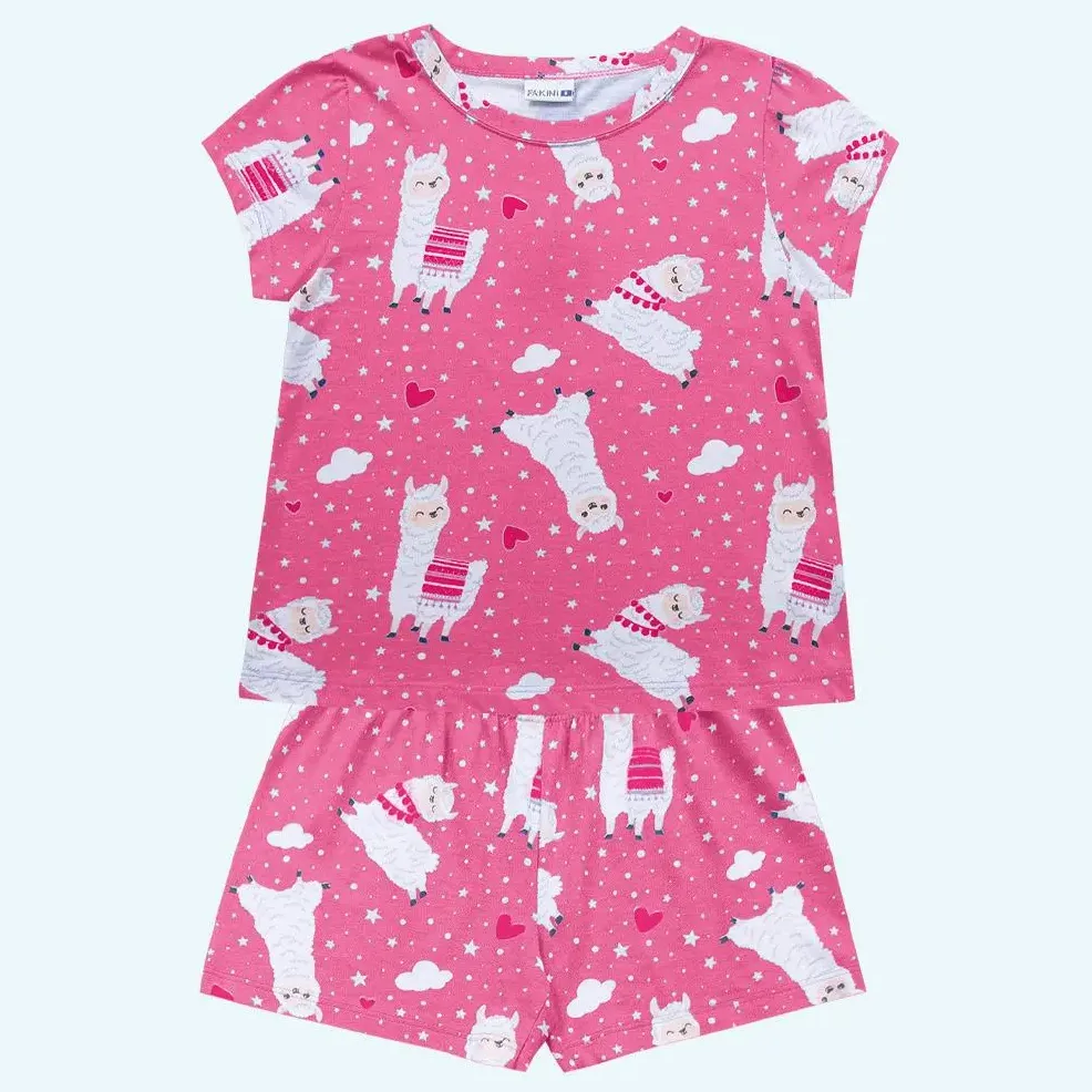 Pijama Infantil Malha Lhama Fakini