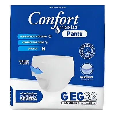 Fralda Calça Geriátrica Confort Master Pants C32 Un P/m G/eg