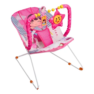 Cadeirinha Bebê Descanso Musical Vibratória Rosa Maxi Baby