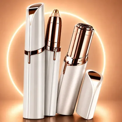 Kit Depilador Facial Caneta Depiladora Sobrancelha + Batom Depilador Facial Recarregável Portátil Premium Branco 127/220V Campus Ecom