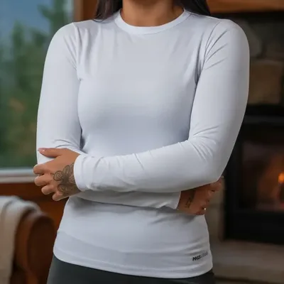 Blusa Peluciada Térmica Feminina Manga Longa Pra Frio