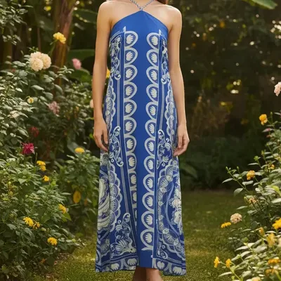 Vestido Farm Rio Frente Única Jardim De Banana