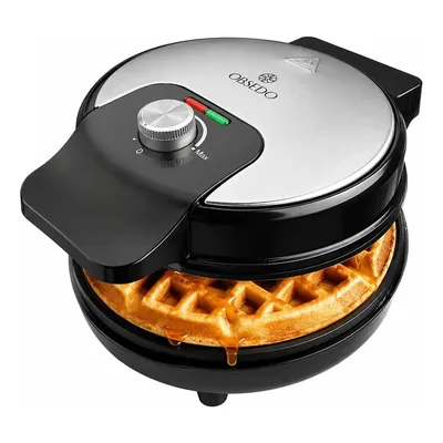 Máquina Waffle Elétrica Antiaderente 1000W Inox Wafleira Profissional Rápida Faz Waffle Crocante Fácil Limpeza Alta Durabilidade Ideal Para Casa Lanchonete E Negócio