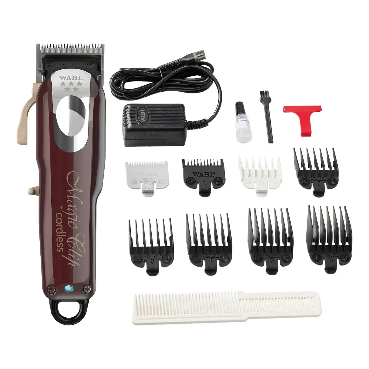Aparador Cabelo Magic Clip Cordless Prata/vermelha Wahl