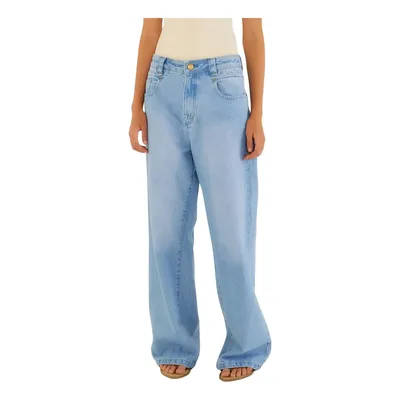 Calça Jeans Farm Rio Cintura Média Gancho