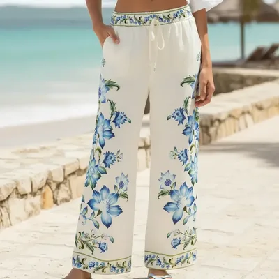 Calça Pantalona Farm Rio Laura