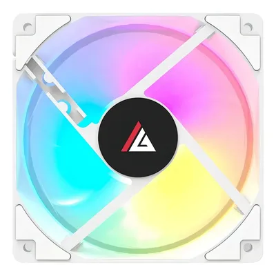 Ventoinha Acegeek RW12 120mm Rainbow Branca com LED Baixo Ruído