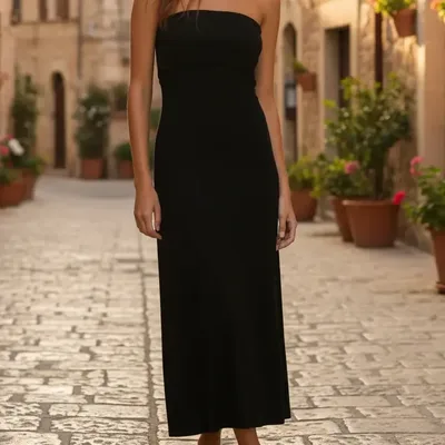 Vestido Midi Farm Rio Vira Sem Alça