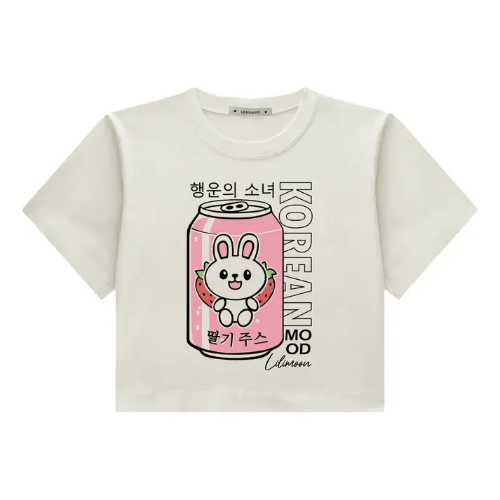 Blusa Infantil Juvenil Boxy Over Korean Mood Lilimoon