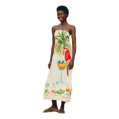 Vestido Sem Alça Farm Rio Coquetel Lenço