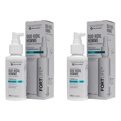 Kit 2 Duo-xidil 7 % Spray Homme 100ml Tônico Cabelo E Barba Sem Fragrância