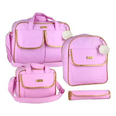 Kit Bolsa Maternidade Bambinelli Mommy Rosa-claro C/ Trocador