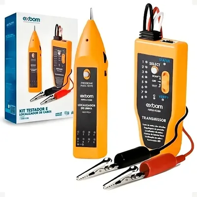 Kit Localizador Zumbidor e Testador de Cabos de Rede RJ45 e RJ11 Rohs eletrônicos FEPRO-TC300