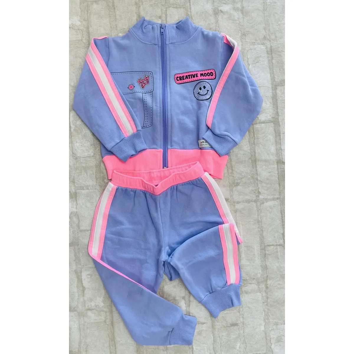 Conjunto Infantil Jaqueta Calça Moletom Flanelada Abrange