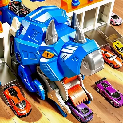 Caminhão Dinossauro Que Come Carros - Brinquedo Com Lançador