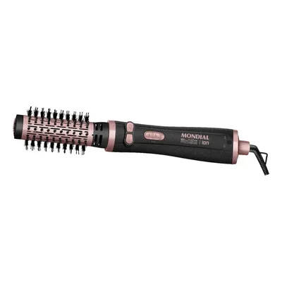 Escova Rotativa Mondial Ceramica Tourmaline Ion 3x1 Erb-01 Rosa 127/220v