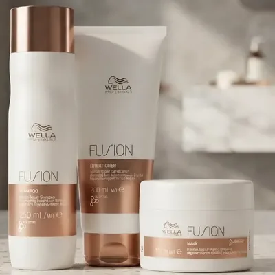 Kit Wella Fusion Shampoo 250ml + Condicionador 200ml + Máscara 150ml