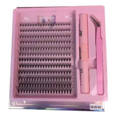 240 Kit Extensão De Cílios Tufinho Lash Iniciante Mix 9-14mm