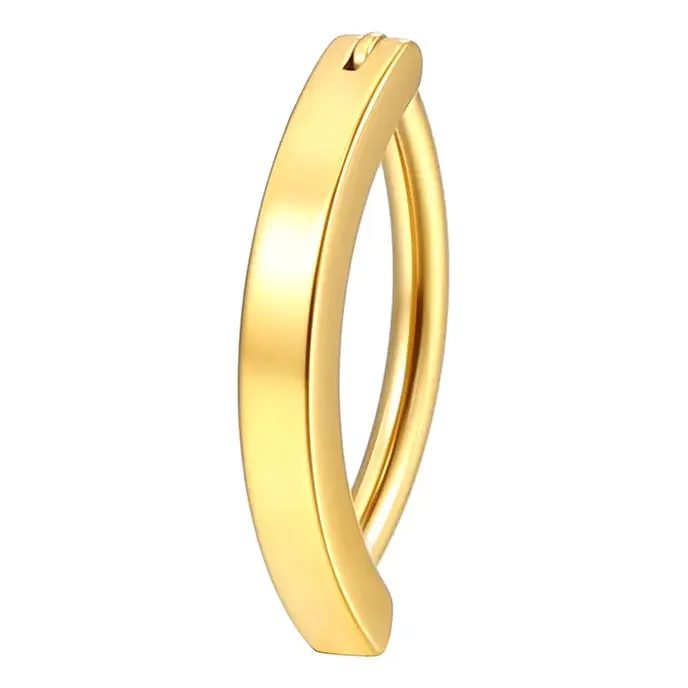 Piercing Argola Para Umbigo Titânio Pvd Lisa 1,6x12