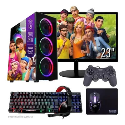 Computador Gamer Completo Tob Intel I5, Ssd 240gb E 8gb Ram 240 Gb 8 Gb Integrada
