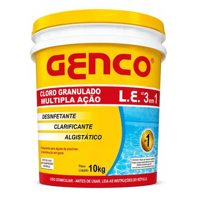 Clr Genco Multiação 3 Em 1 Granulado 10kg Limpeza Piscinas