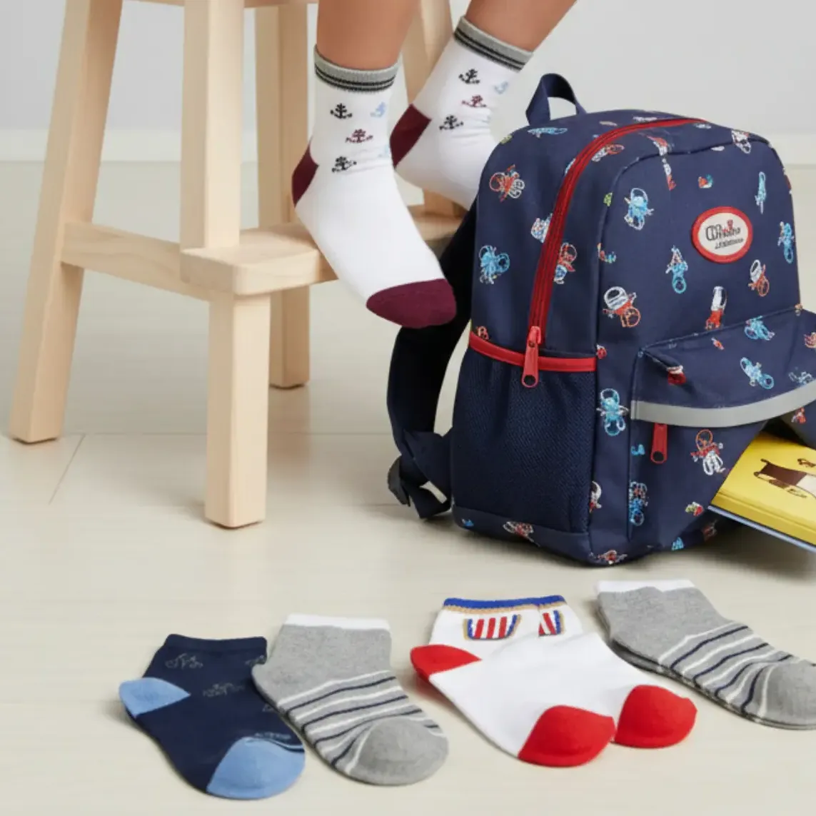 Kit 12 Pares Meia Infantil Cano Alto Masculino 0 A 12 Anos