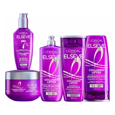 Kit Completo Elseve Collagen Lifter 5 Produtos L`oréal Paris 200ml