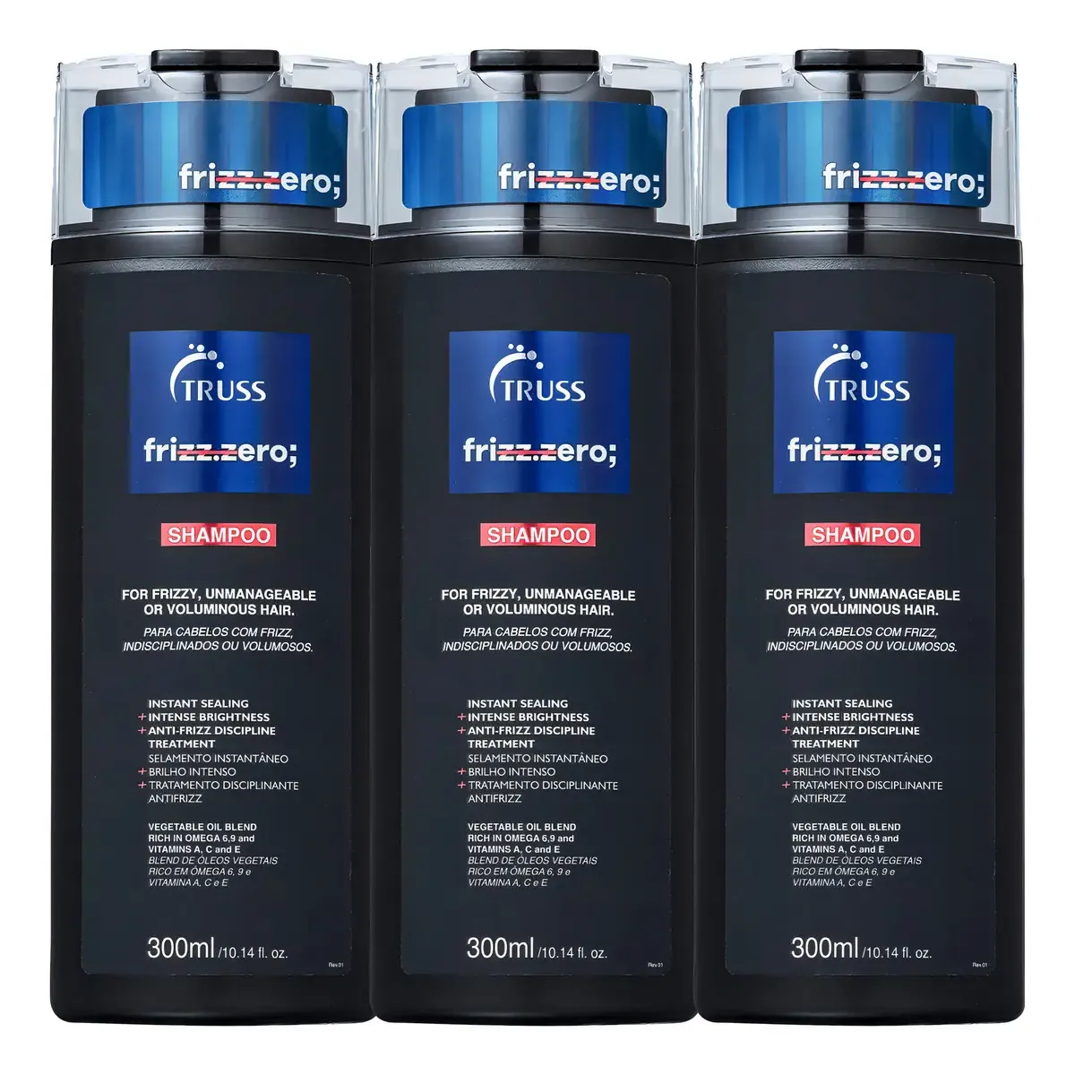 Kit Truss Triple Shampoos Frizz Zero (3 Unidades)