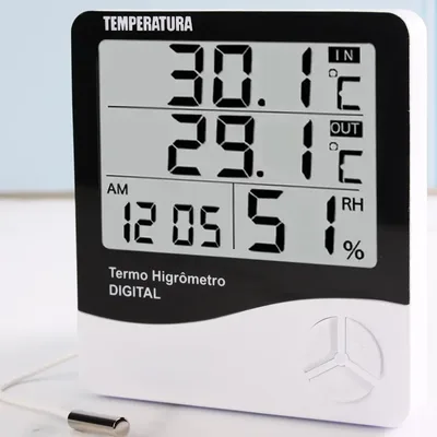 Termômetro Digital Higrômetro Frio Quente Ar Umidade