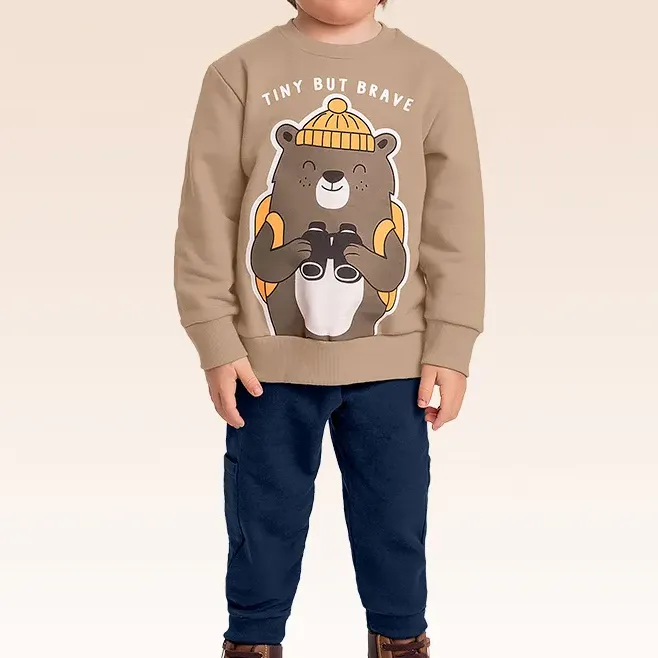 Conjunto Infantil Blusão Com Calça Moletom Flanelado Fakini