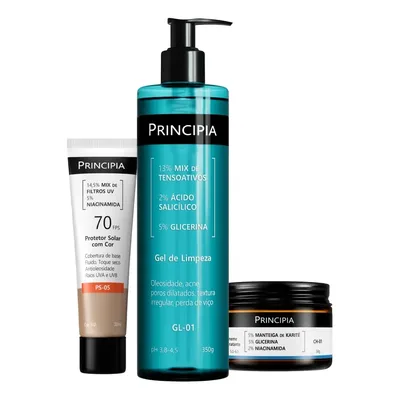 Principia Kit Protetor Cor 3.0 + Limpeza + Hidrata