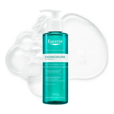 Eucerin Dermopure Clinical Gel De Limpeza Gentil 200ml Mista Dia/noite