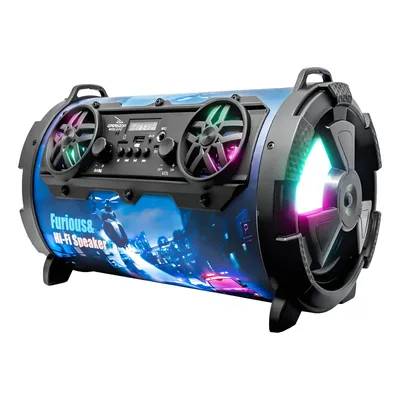 Caixa De Som Bluetooth Potente Led Usb Sd P2 P10 Fm Controle Cor Need for speed