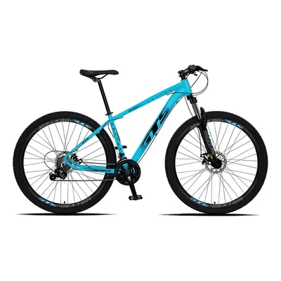 Bicicleta Gts Dexter 21v Aro 29 Shimano Freio a disco Cor Azul Pantone Com Preto Tamanho Do Quadro 21