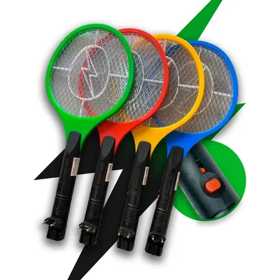 Raquete Elétrica Mata Mosquito Mosca Pernilongo Dengue Insetos Bateria Recarregavel Bivolt - Crowley