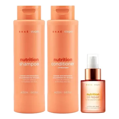 Stages Nutrition Shampoo + Condicionador + Óleo 60ml - Braé
