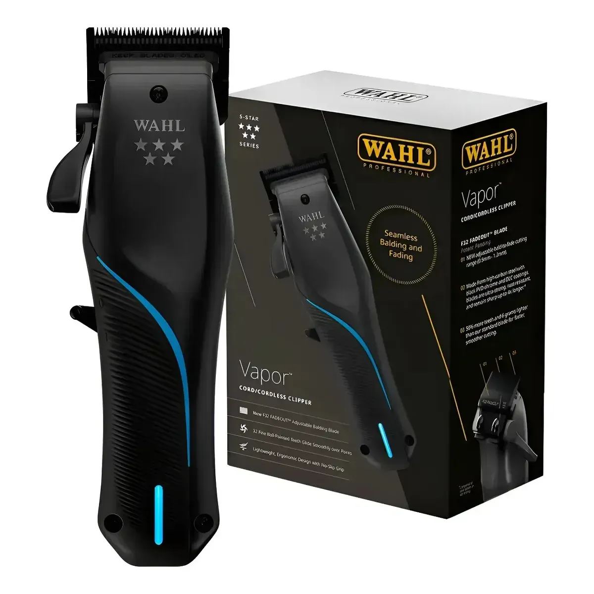 Wahl Maquina de Corta Cabelo Vapor Sem fio Profissional Bivolt Motor Brushless 8000 RPM