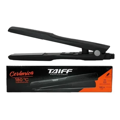 Prancha Cerâmica Taiff Profissional 180° Preto