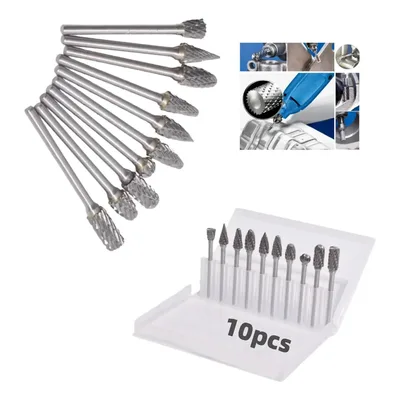 10 Fresa Lima Rotativa Metal Duro Escarear Madeira Aço Ferro