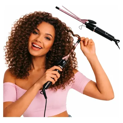 Modelador De Cachos Finos E Definidos Babyliss 9mm Cerâmica Preto E Rose Gold 127/220v